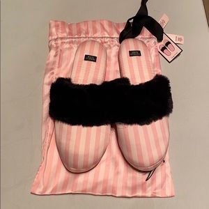 Victoria’s Secret Signature Satin Slippers